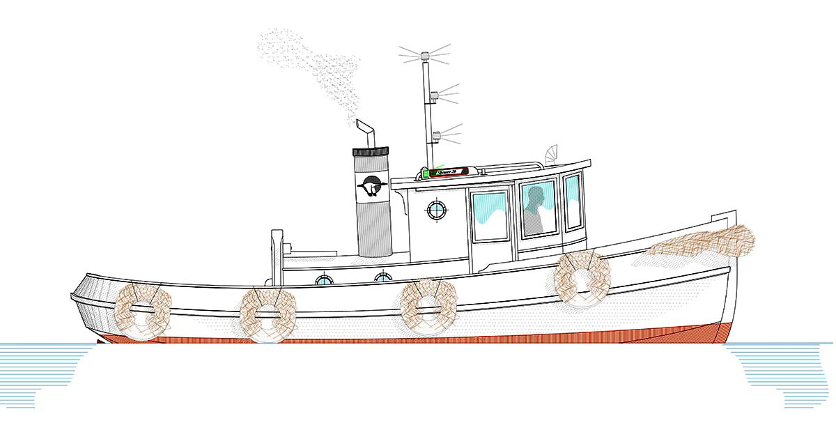 Amak 26 Tugboat Plans Devlin Designing Boat Builders